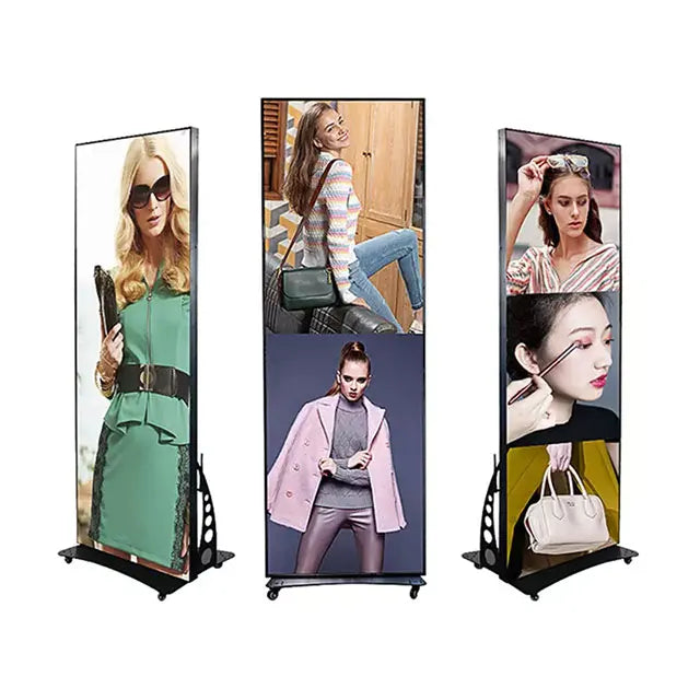 Retail Store Showcase Led Poster Display Indoor Portable Advertising Standing Led Screen for Shopping Mall
