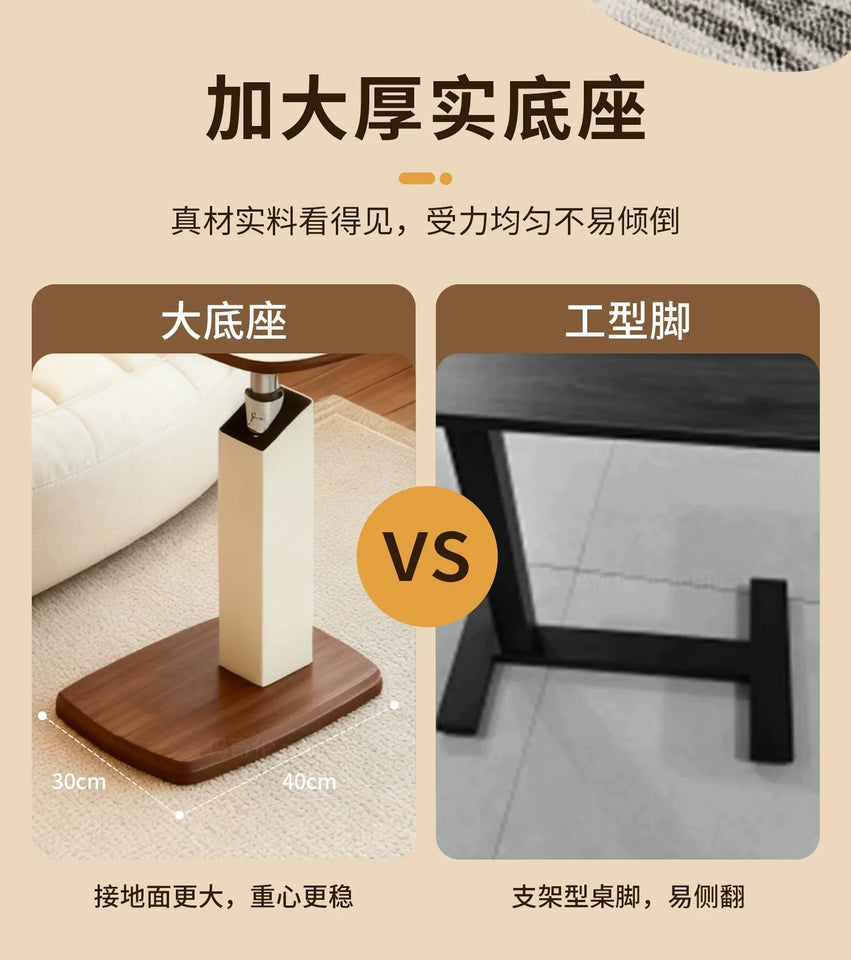 Fixed rotating lift, living room corner sofa coffee table office bedside table mobile air pressure computer table smallsidetable