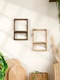 Wooden Display Shelf Floating Shelves Rustic Wood Shelves Wall Storage for Bedroom Kitchen Over Toilet Small Wall Mounted Gifts
