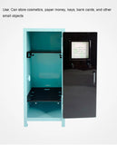 Iron Storage Box Dormitory Storage Cosmetics Paper Money Keys Bank Cards and Other Desktop Small Items Mini Locker Cabinet