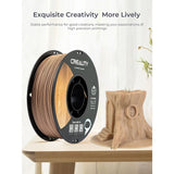 Creality 3D Wood Filament PLA 3D Printer Filament 1.75 mm Smooth Silk Texture Toughness 1kg(2.2lbs)/ for All FDM Printers (Wood)