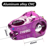 TANKE MTB Mountain Bike Stem Aluminum Alloy Ultralight High strength Short 31.8×28.6MM Bicycle CNC Stem DH/AM/XC Accessory upgra