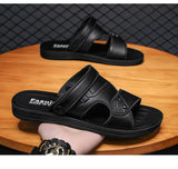 Summer Men's Sandals Leisure Beach Shoes Male Holiday Slippers Outdoor Retro Comfortable Casual Sandals leather Men Slippers