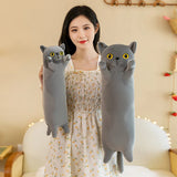 15 Styles 50-150cm Long Cat Plush Toys Stuffed Soft Pause Office Dog Doll Bed Sleepping Pillow Home Decor Birthday Girls Gifts