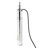 24V DC Submersible Well Pump for Solar System Stainless Steel 65m Deep Water Pump Pure Copper Motor 370W 2m³/h Flow for Farm
