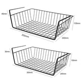New S/L Cupboard Under Storage Iron Cabinet Closet Desk Hanging Mesh Basket Wire Bookcase Shelf Rack Organizer