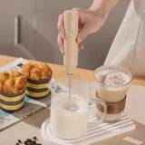 1 electric coffee frother, milk frother, egg beater, handheld 3-speed rechargeable cream maker, 3-speed kitchen mixer