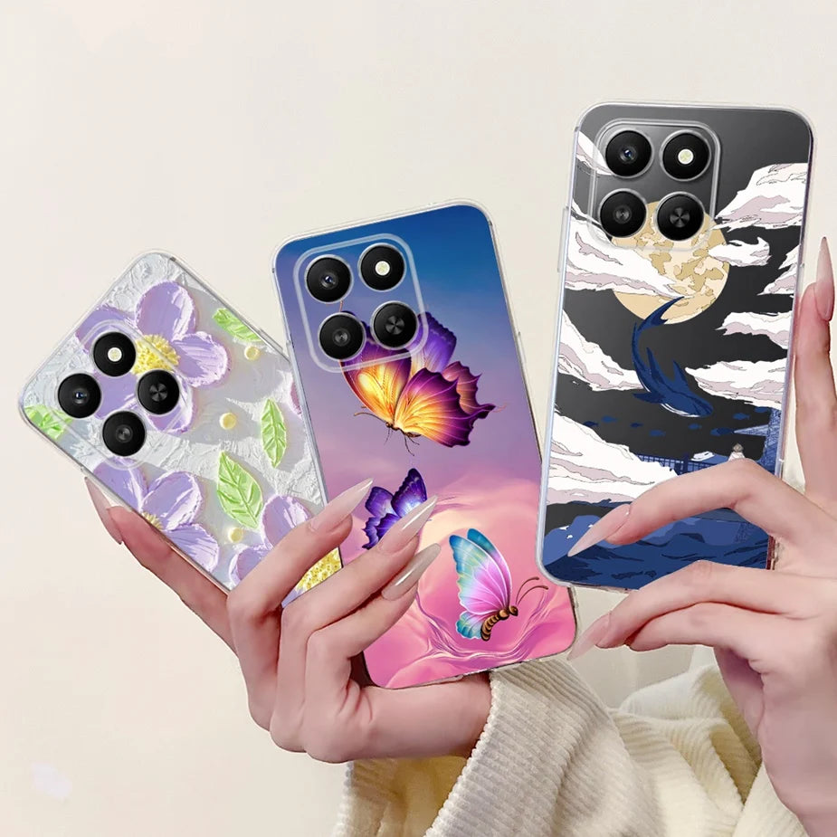 For Honor 400 Smart 5G Case LGN-NX1 Cute Cartoon Painted Cover Soft Slim Phone Case For Honor X7d HonorX7d Honor400 Smart Fundas