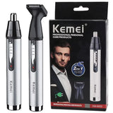 Kemei rechargeable all in one hair trimmer for men grooming kit electric beard trimmer facial body eyebrow nose ear trimer women