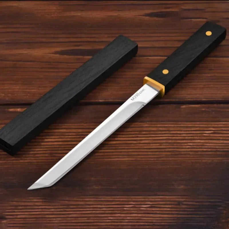 Fruit Knife Stainless Steel Home Portable Knife, M390 Multifunctional High Hardness Straight Knife Sharp