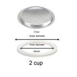 1/2/3/6/9/12cup Filter Moka Pot Espresso Tamper Filter Pressed Powder Reducing Filter For Mocha Pot Coffee Pot Kitchen Accessory