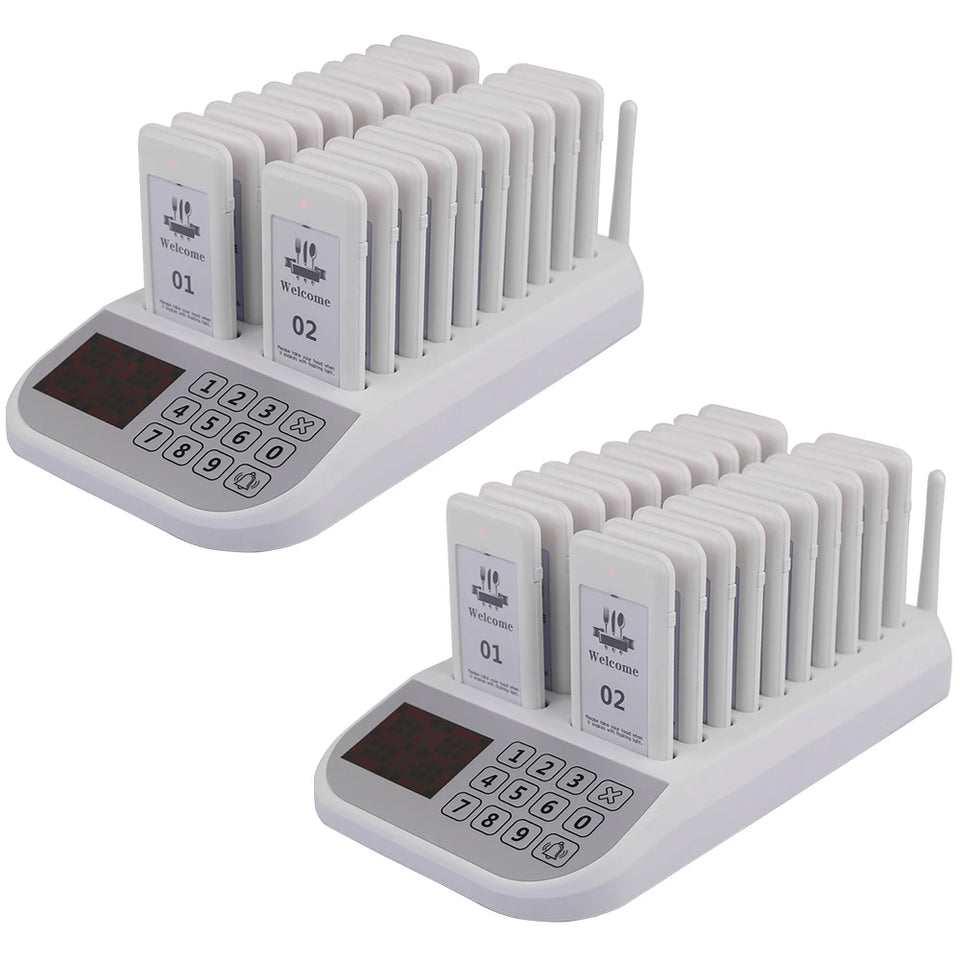 Wireless Restaurant Pager System Touch Panel Wireless Calling System Food Pager Guest Paging System for Coffee Shop Bar
