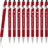 10 pcs Bulk Custom Pens Personalized with Name Engraved Text/Logo Stylus Tip Black Ink Options for Events & Promotions 10/1 pcs