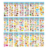 10 Sheets 3D Puffy Stickers for Kids Cartoon Animal Stickers kindergarten Reward Stickers Toys for Children Gift for Boys Girls