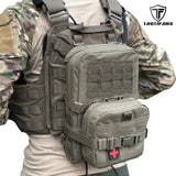 Mini Hydration Bag Tactical 2 In 1 Mini Hydration Pack Rip Away IFAK Medical Pouch 2L Water Bladder MOLLE Pouch Hunting Bag