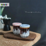 Cute Dollhouse Coffee Cup Miniature Latte Coffee Beverage Cafe Drink Model Doll House Accessories Kids Play House Toys