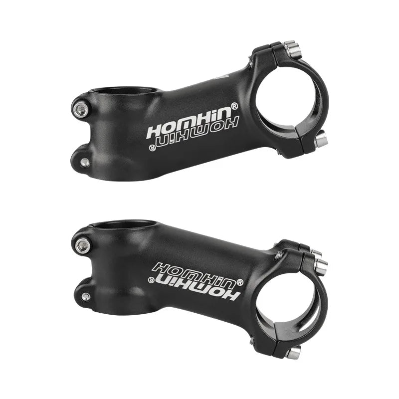 Homehin Adjustable Bicycle Handlebar Stem Ultralight 7/17 Degrees Bike Stems 31.8*45-120mm Positive Negative Vertical Handle
