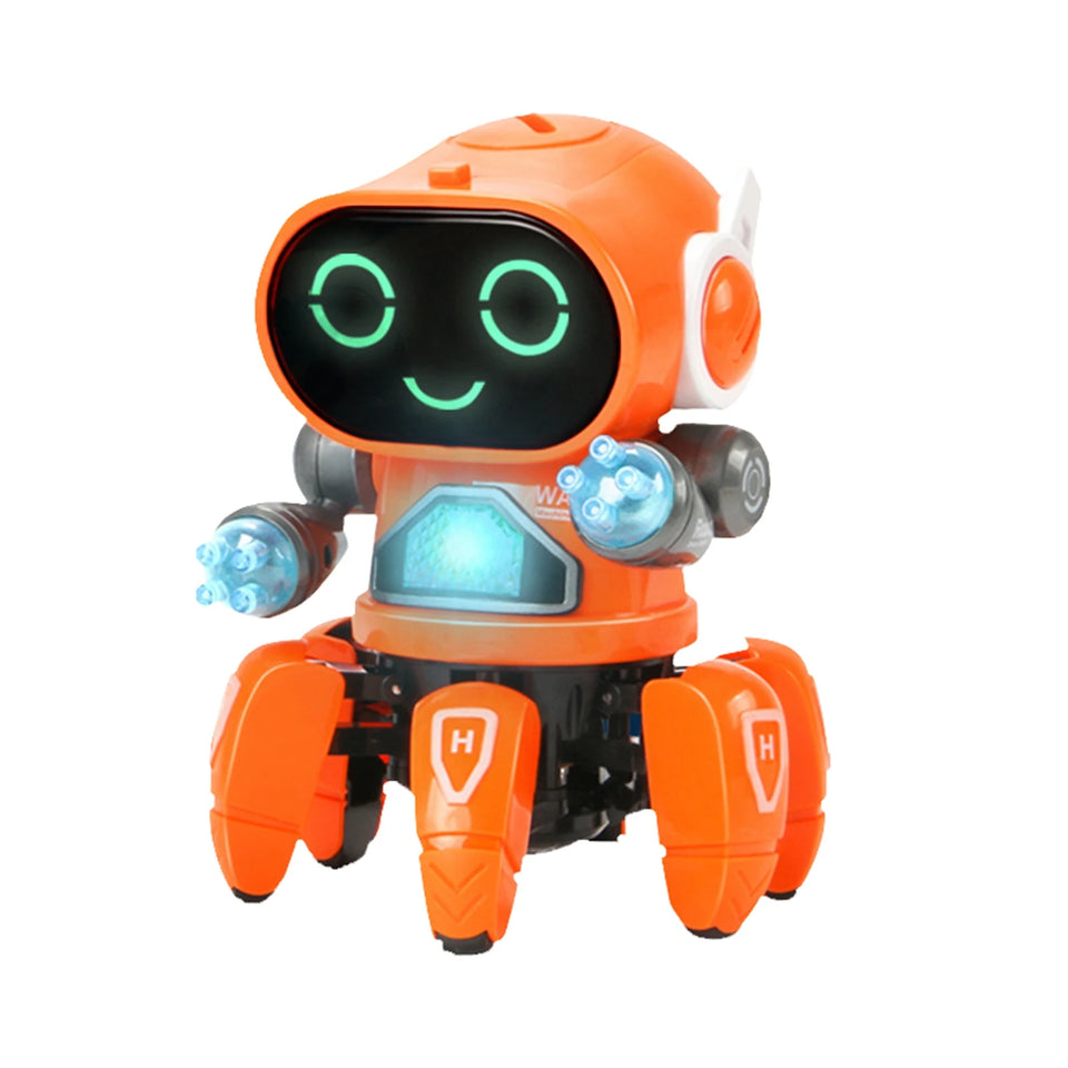 Children Robot  Electric Robot  Robot  Six Claws Plastic Intelligent Dancing Singing Light Electric Robot  for Boys