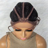 KIMA New Arrival 26 Inches Braided Wigs Synthetic Lace Front Hair Wig With Baby Hair for Black Women