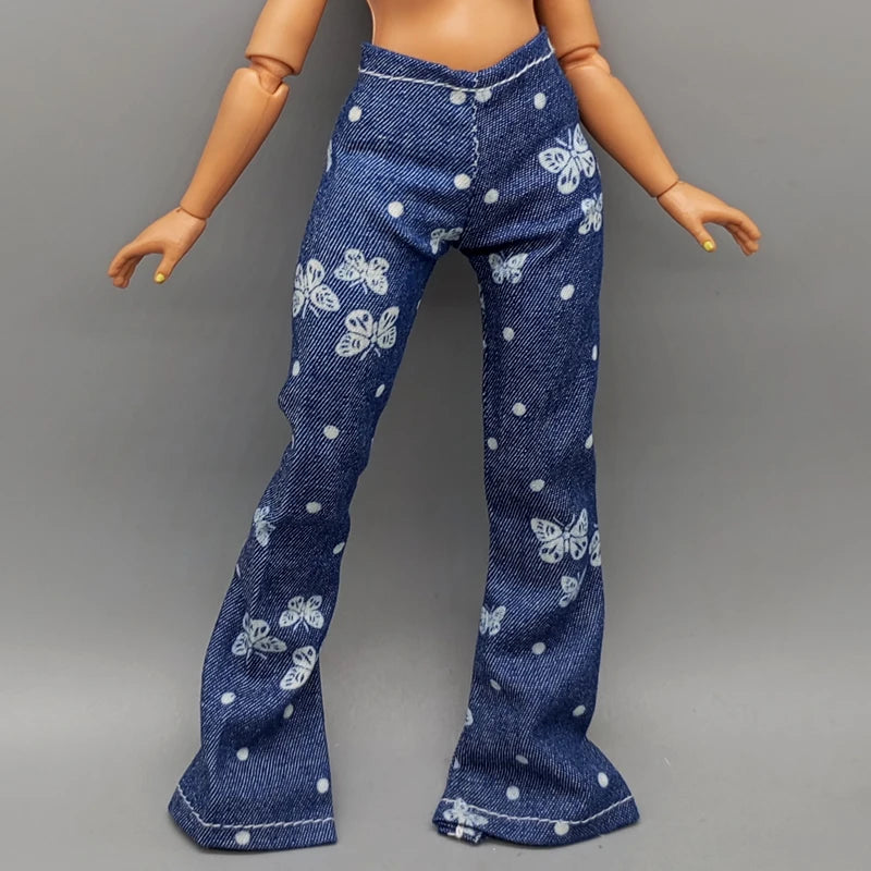 Kids Fancy 28CM 11In High School Doll Clothes Accessories DIY Clothing Trousers Yoga Set For Dolls Girls Birthday Gift