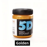 50/100/300ml Golden Acrylic Paint Metal Pearlescent Hand-painted Gypsum Glue Waterproof and Non-fading DIY Painted Paint