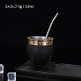 Creative Double Wall 260ml Stainless Steel Yerba Mate Tea Cup Tumbler Beer Pint Coffee Mug Gifts For Friend No Straw