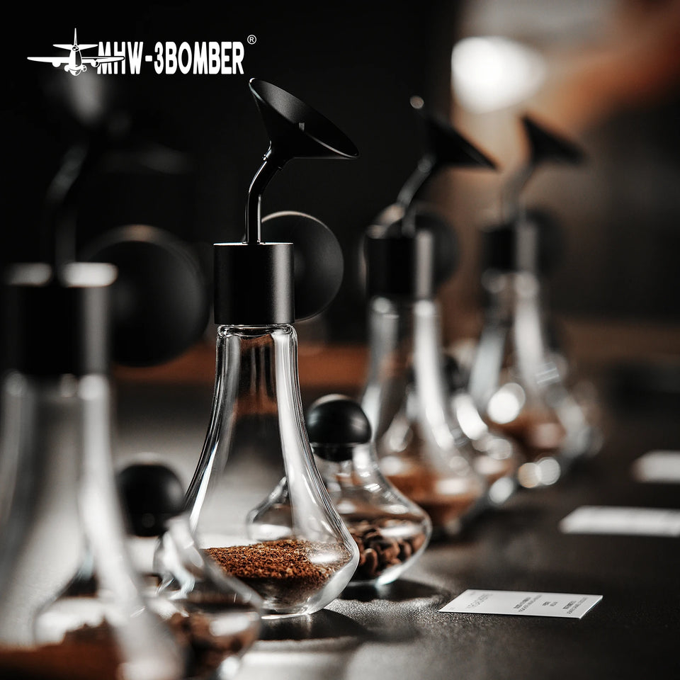 MHW-3BOMBER Coffee Aroma Bottle Coffee Display Jar Glass Creative Fragrance Bottle Coffee Aroma Display Coffee Accessories