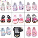 7.5cm American Dolls Leather Boots 8cm Highth PU High-quality Doll Shoes For 43cm New Born Doll 1/3 BJD Girl Dolls