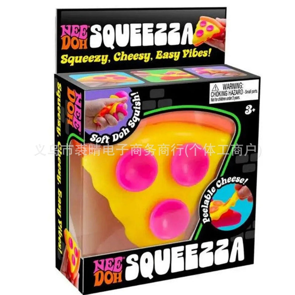 Pizza Sensory Fidget Cube Fun Toy Stress Relief Squishy Solid Translucent Anxiety Relief For Relaxing Trendy Blind Box
