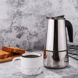 Stainless Steel Coffee Pot, Mocha, Espresso, Latte Percolator, Stove, Coffee Maker, Drink Tool, Cafetiere, Latte Stovetop