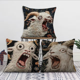 Pooky Goat Face 2D cushion cover For Pillow Printing Sofa Decoration Home Car Room Coffee Shop Office Nordic Simplicity