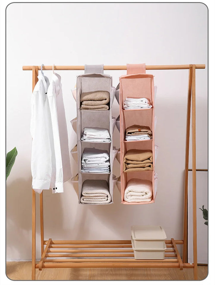 Hanging Storage Closet Clothes Organizer Wardrobe Jeans Sweater Pants T-shirt Home Bedroom Cabinet Organization Dressing Room