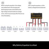 PowMr USA 24V 48V Battery Equalizer Voltage Balancer Equalize Voltage of Power Bank for Lifepo4 Battery to Extend Battery Life