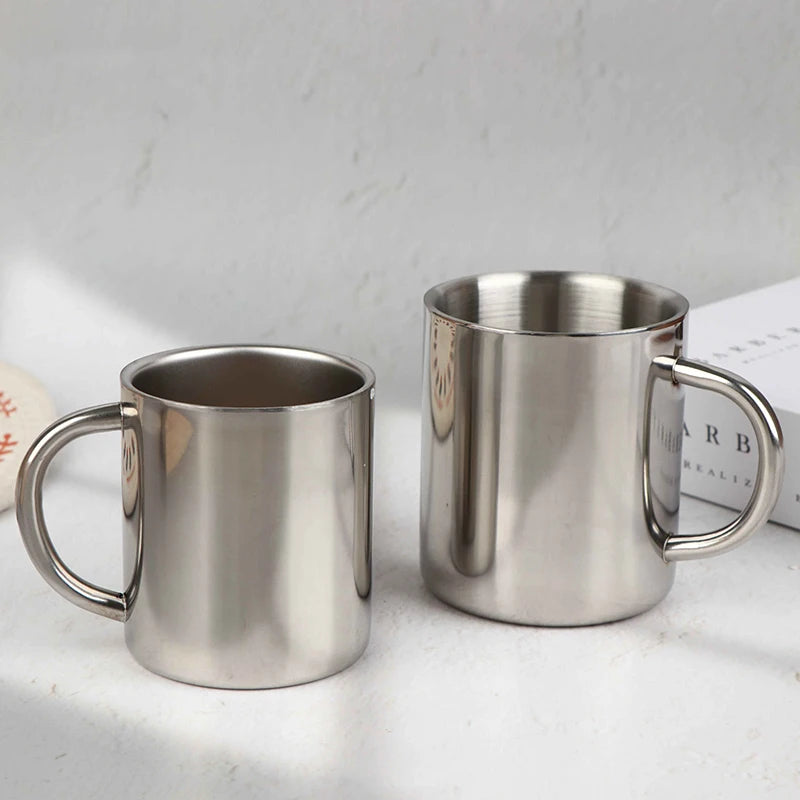 Travel Tumbler Jug Children's Milk Tea Cups Office Water Mug Double Wall 304 Stainless Steel Coffee Mug Without Lid Portable Cup