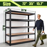 2000LBS Garage Shelving, Heavy Duty Garage Shelves, Adjustable Metal Shelving Unit, Easy Assembly Garage Storage, Customized
