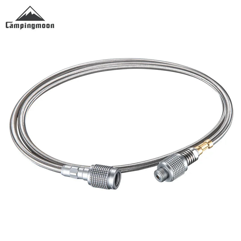 CAMPINGMOON Gas Accessories Gas Stove Adapter Extend Tube Stainless Steel BBQ Gas Stove Hose Burners Extension Tube For Camping