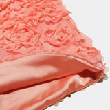 Suninheart Summer Floral Applique Mini Dress Sexy 2024 New Arrivals Orange V Neck Bodycon Party Dresses Satin Birthday Dress