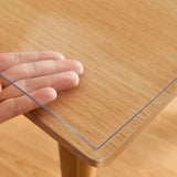 Transparent PVC tablecloth, soft glass crystal table mat, oilproof and waterproof, suitable for coffee table, dining table, desk