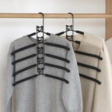 New Hanging Closet Organizer With Hooks, Space Saving Wardrobe Hanger For Coats Shirts Dresses Jackets Clothes Storage