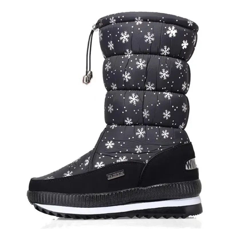 Women Snow Boots Platform Winter Boots Thick Plush Waterproof Non-slip Boots Fashion Women Winter Shoes Warm Fur Botas mujer