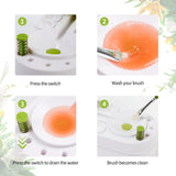 1PC New Paint Brush Cleaner With Drain Button Automatic Water Circulation Paint Brush Cleaning Machine Cleaning Bucket Art Tools