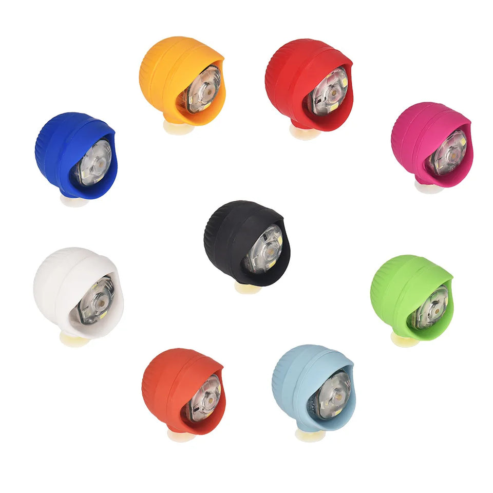 2PCS Shoe Lights PVC LED Headlight Shoe Charms Accessories for Night Rides Outdoor Activities Slipper Button 3 Lighting Modes