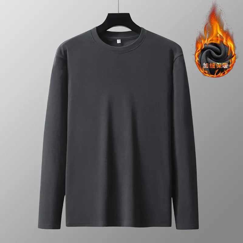 Men's Winter Pullovers Warm Sweatshirt Big Size 85-150kg Plus Size 3XL-8XL Long Sleeve Pullover T-shirt Sports Tops