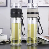 Tea Water Bottle High Borosilicate Glass Double Layer Tea Water Cup Infuser Tumbler Drinkware Water Bottle With Tea Filter