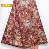 SJD LACE African French Tulle Brocade Lace Fabrics Damask Lace 2026 Latest Nigerian Gilding Jacquard for Women Party Dress 4318