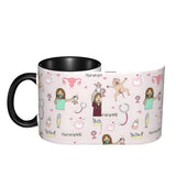 Pink Doctor Nurse Coffee Mugs DIY Customized Enfermera En Apuros Ceramic Milk Tea Mug Cup