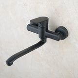 KEMAIDI Antique Brass Bathtub Basin Sink Mixer Tap Single Handle Wall Mounted 360 Rotated Bathroom Basin Sink Mixer Faucet