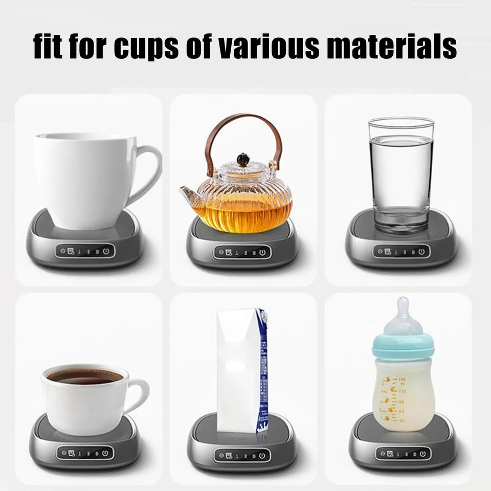 Coffee Mug Warmer with Touch Screen, Electric Ceramic Drink Cup Heater for Coffee Tea Hot Chocolate, for Office Desk, Home