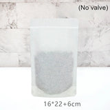 StoBag 50pcs White Cotton Paper Coffee Beans Packaging Bag with/No Valve Sealed for Powder Nuts Storage Stand Up Reusable Pouch