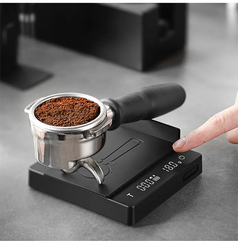 MHW-3BOMBER Digital Kitchen Coffee Scale 2000g/0.1g High Precision Cyclic Rechargeable Electronic Scale Home Barista Accessories